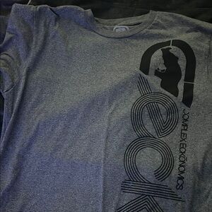 Ecko Unlimited Gray Short-Sleeve Tee with Vertical Black Graphic